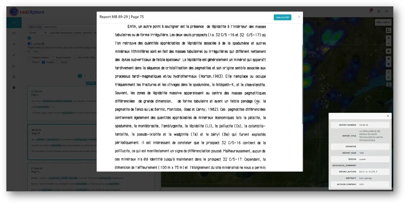 How to Use AI and NLP to Search Quebec’s SIGEOM Database for Lithium in The Examine Reports