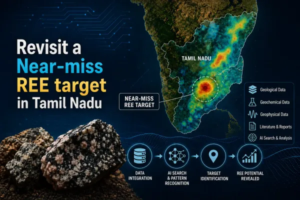 The Carbonatite Was Already There: Using AI Search to Revisit a Near-Miss REE Target in Tamil Nadu